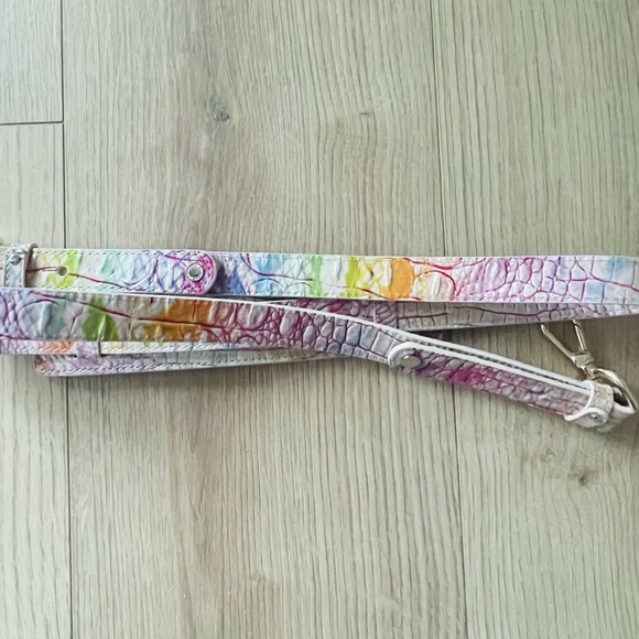 BRAHMIN Melbourne Collection Spencer Rainbow Snake Print Weekender Bag - Picture 5 of 6